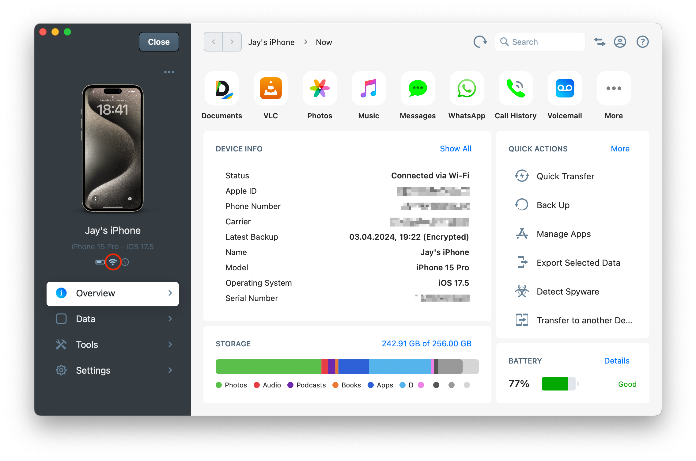 Device Connection Status